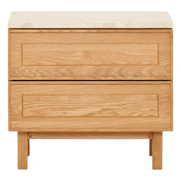 Yorke Travertine Large Nightstand