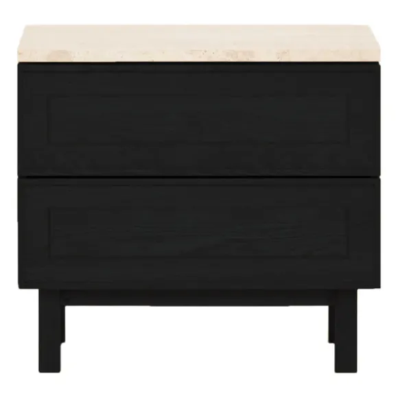 Yorke Travertine Large Nightstand