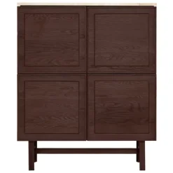 Yorke Travertine Tall Highboard